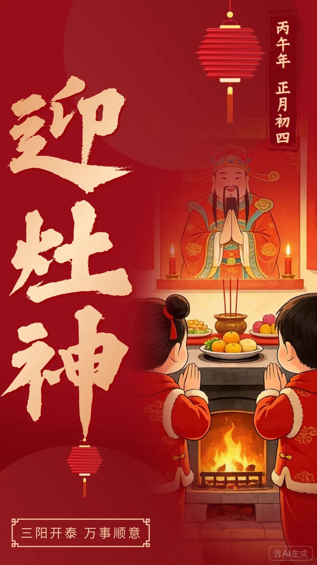 大年初四|迎灶神,接好运! 大年初四|迎灶神,接好运!