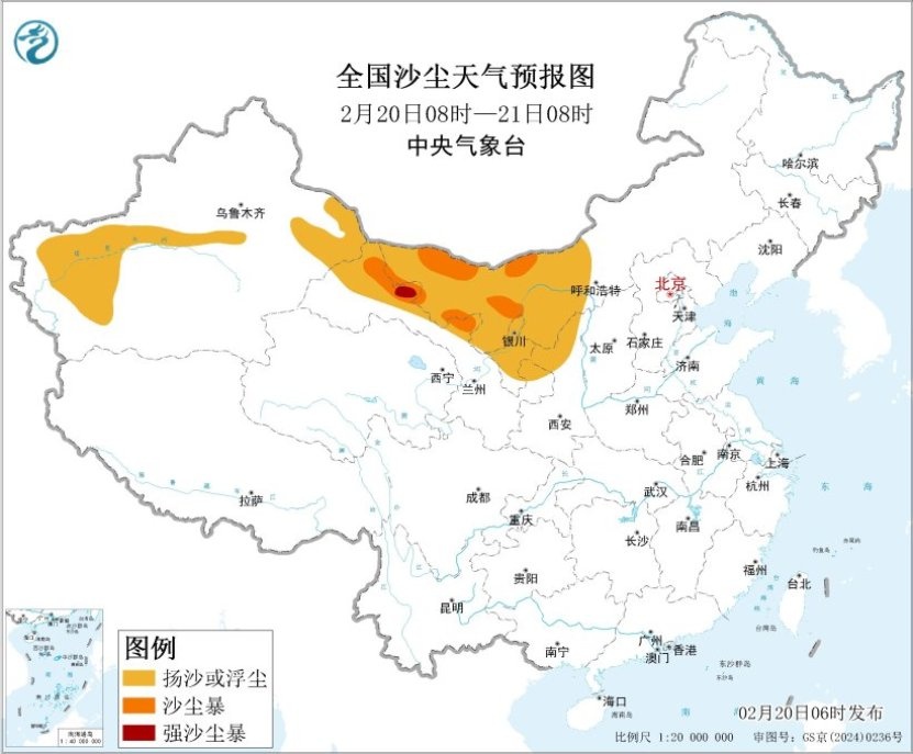 中央气象台连发双预警，春节初四至初六北方大风沙尘来袭