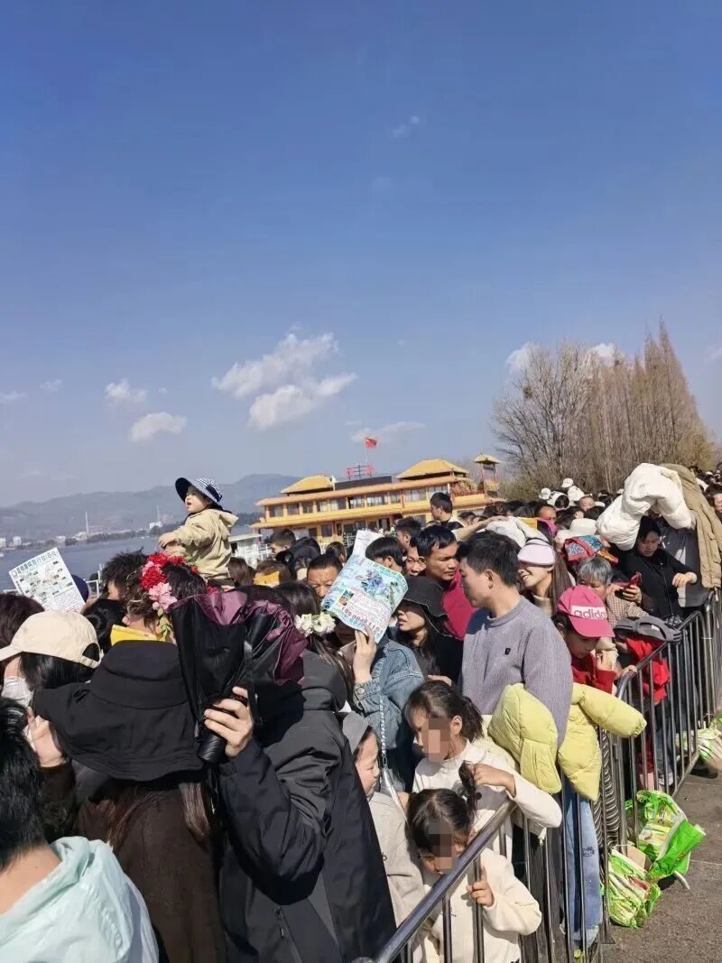 “游客比海鸥还多”，两公里的路要走40多分钟，管理方：建议乘坐公共交通前往