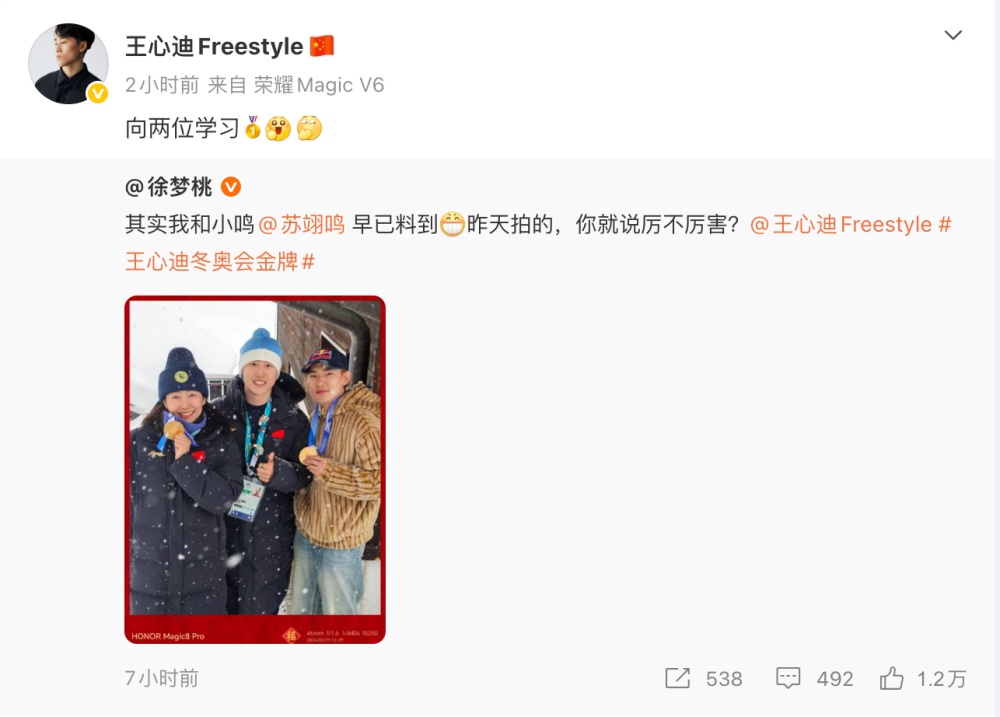 “最强夫妻档”在家也很卷！“追徐梦桃的人不少，但王心迪很有韧劲”