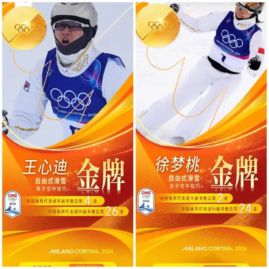 徐梦桃、王心迪，夫妻双双把金夺！