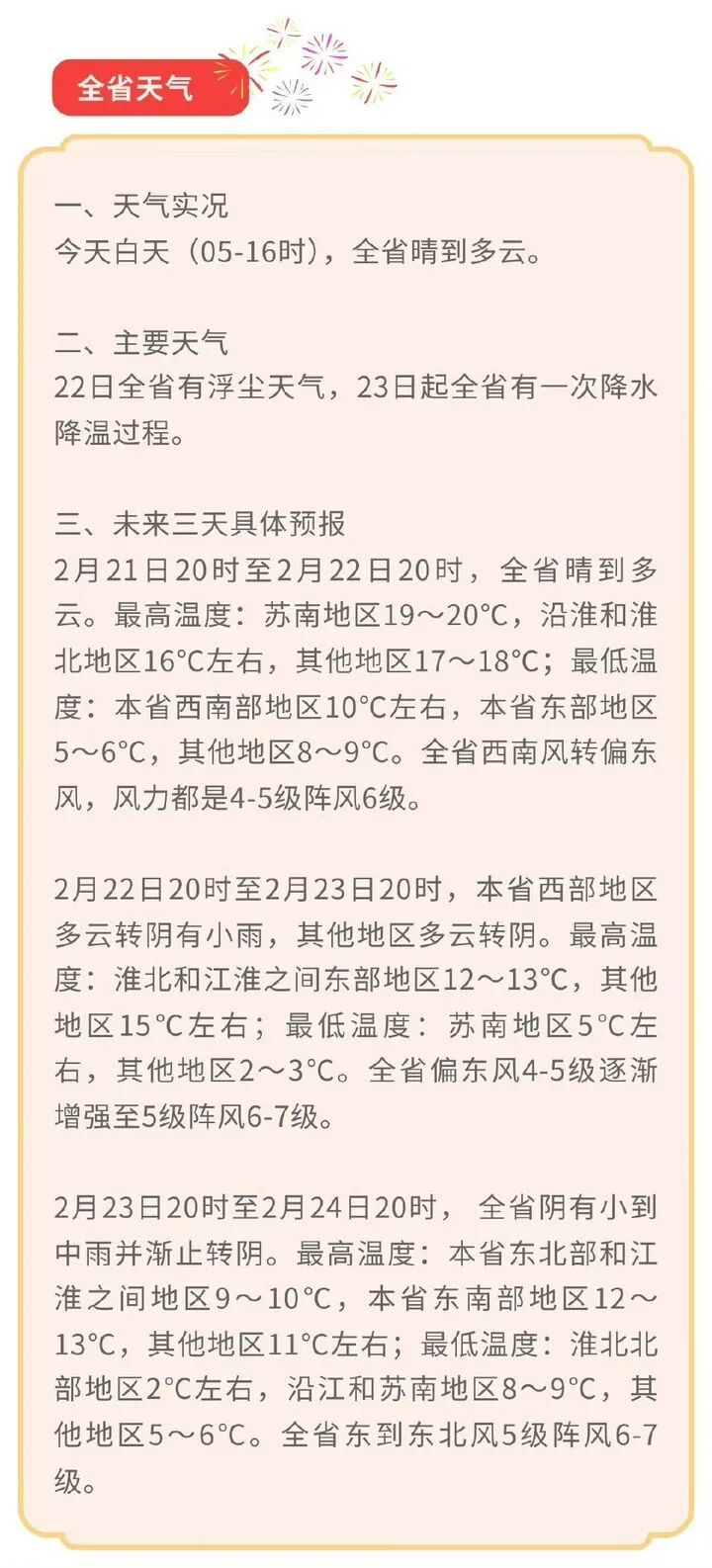浮尘来袭！江苏天气即将“大变脸”，返程请注意