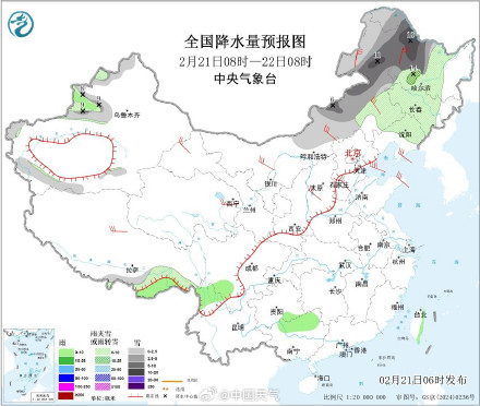 寒潮、暴雪、大风、沙尘暴预警四连发