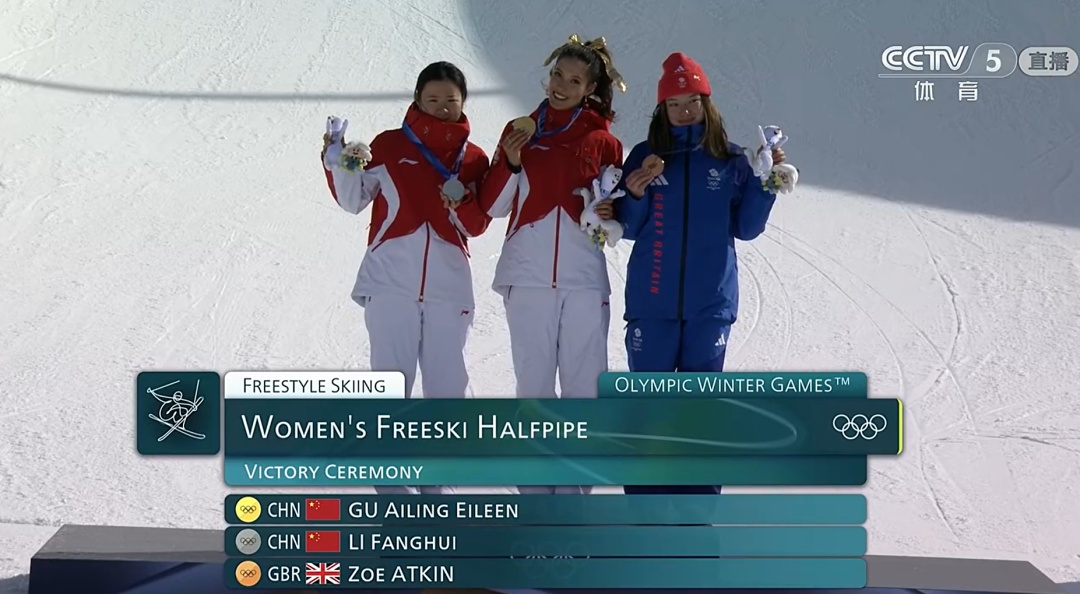 谷爱凌夺得自由式滑雪女子U型场地技巧冠军,李方慧获得银牌 谷爱凌夺得自由式滑雪女子U型场地技巧冠军,李方慧获得银牌