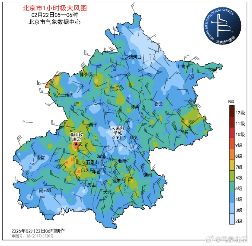 阵风8级，山区局地可超11级！北京沙尘结束，今天出门仍需注意——