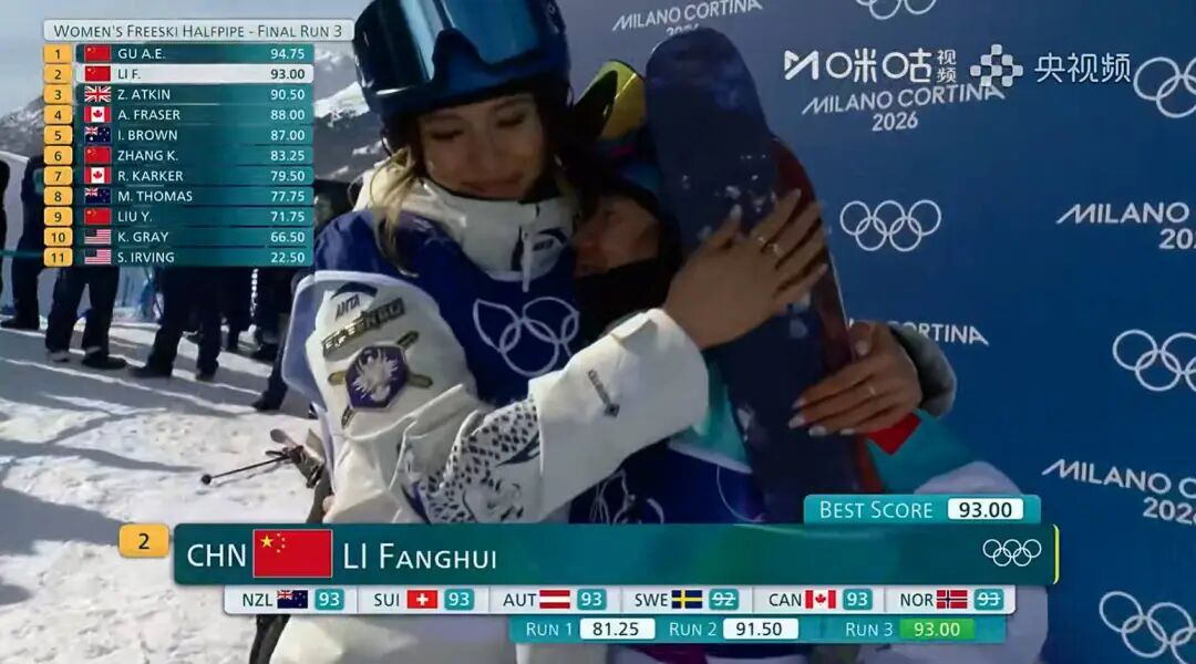 谷爱凌夺得自由式滑雪女子U型场地技巧冠军,李方慧获得银牌 谷爱凌夺得自由式滑雪女子U型场地技巧冠军,李方慧获得银牌