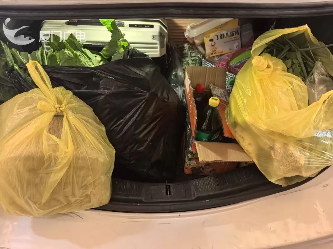 “妈，真的装不下了！”后备箱被爸妈塞了 “半个菜市场”，全国同款返程太真实了……