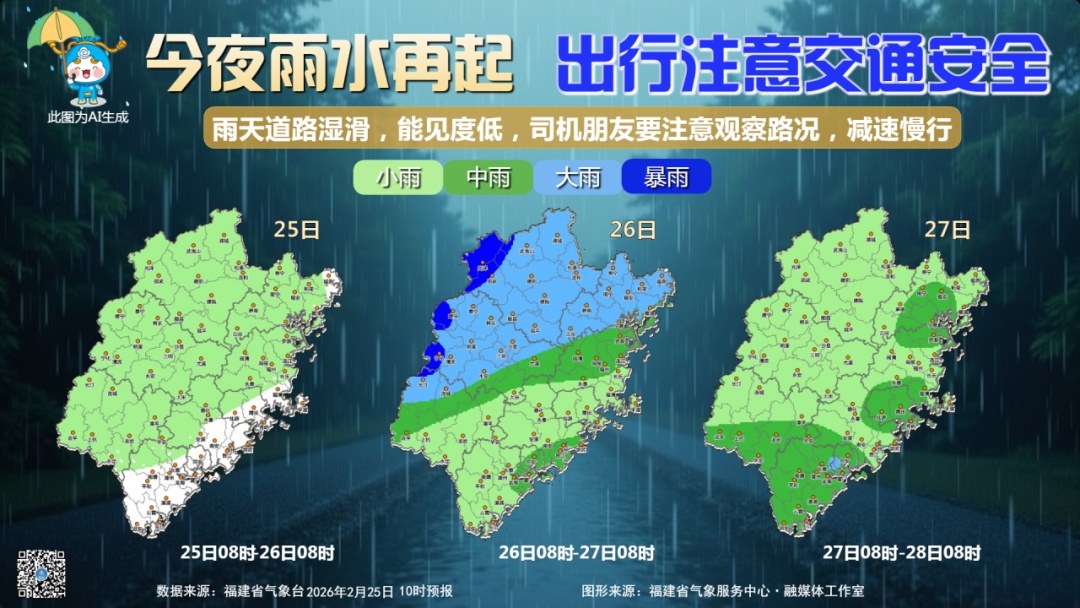 注意！福州未来三天阴雨常驻，局部有中到大雨