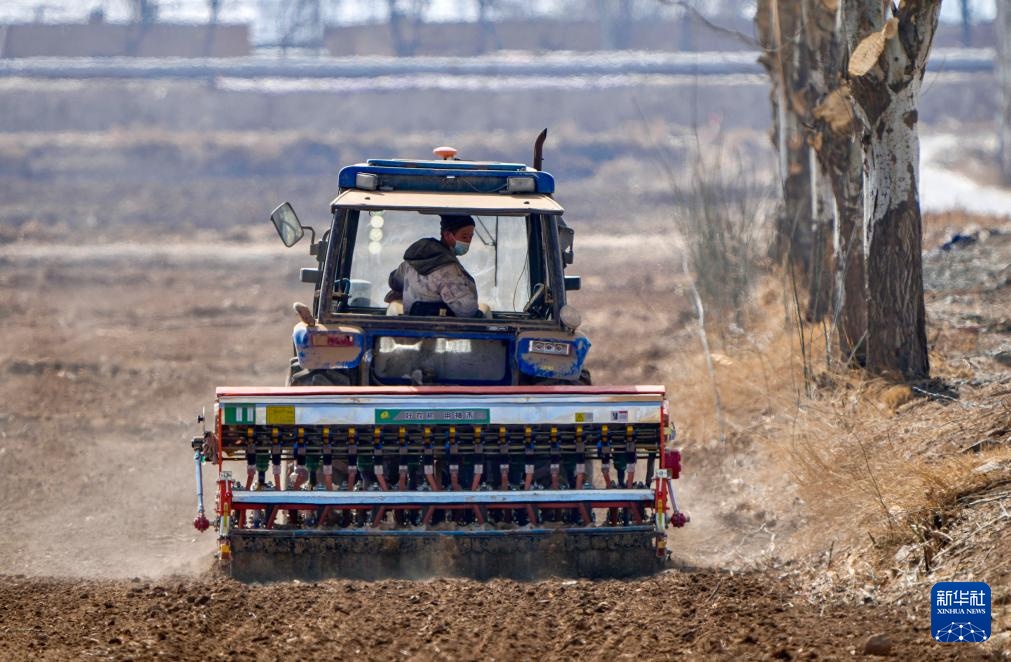 人勤春来早 小麦播种忙 人勤春来早 小麦播种忙