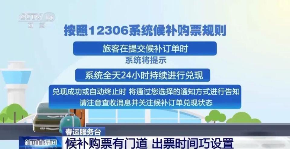 网友凌晨3点才收到候补成功通知,因熟睡错过列车引关注,12306客服提醒:候补购票可以设置好截止兑现时间,避免凌晨出票 网友凌晨3点才收到候补成功通知,因熟睡错过列车引关注,12306客服提醒:候补购票可以设置好截止兑现时间,避免凌晨出票