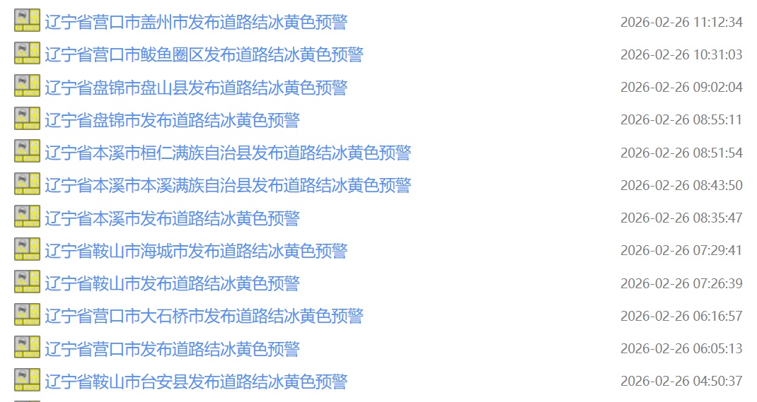 辽宁多地发布道路结冰预警！厚羽绒别收！本周还有雨雪……