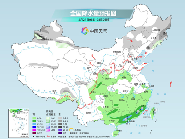 江南华南阴雨频繁 北方气温多波动起伏