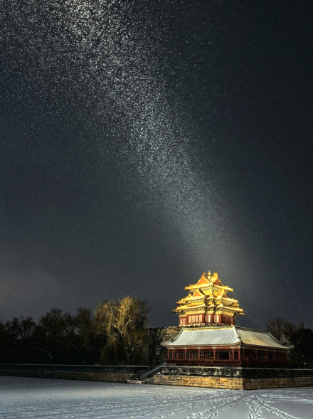 转发！北京马年第一场雪