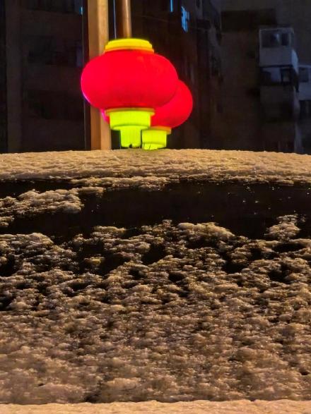 转发！北京马年第一场雪