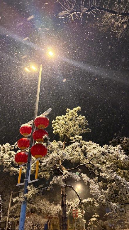 转发！北京马年第一场雪