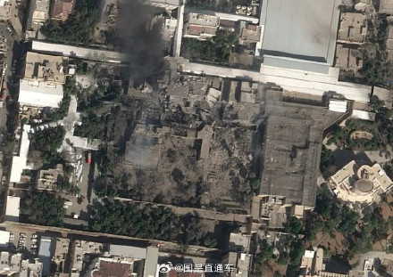 哈梅内伊住所遭袭卫星图