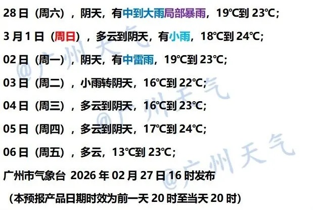 广东多地发布今年首个暴雨预警 广东多地发布今年首个暴雨预警