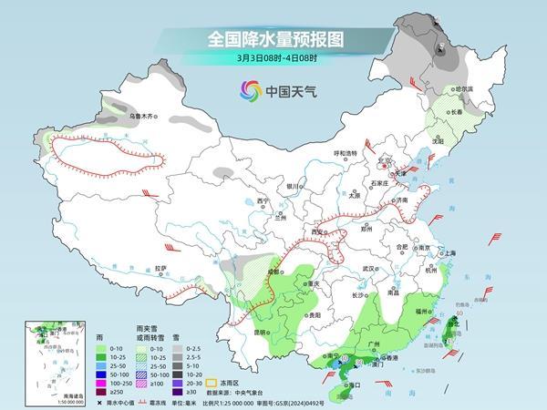 北方多地将现较强降雪 江南华南降雨频繁部分地区有暴雨