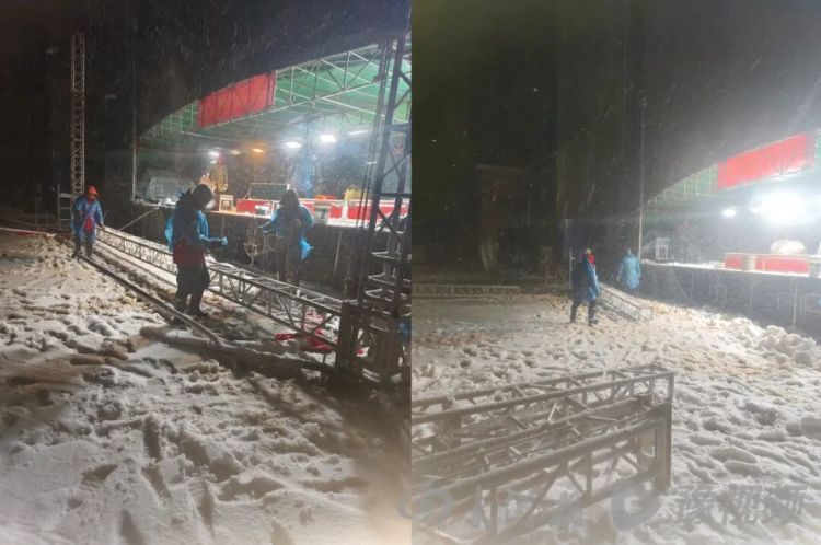 河南一豫剧团冒雪坚持演出2小时，台下观众寥寥，却有3万网友在线围观