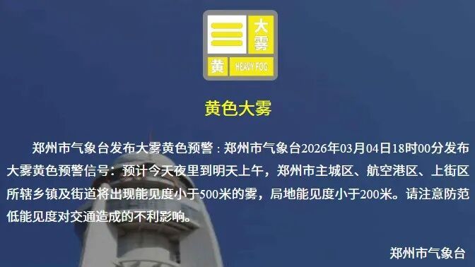 雨、雪、雾、大风、降温轮番上阵！河南雨雪范围扩大，局地大雾