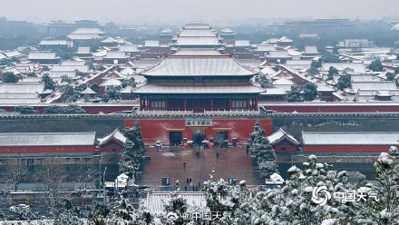 银装素裹在故宫具象化了