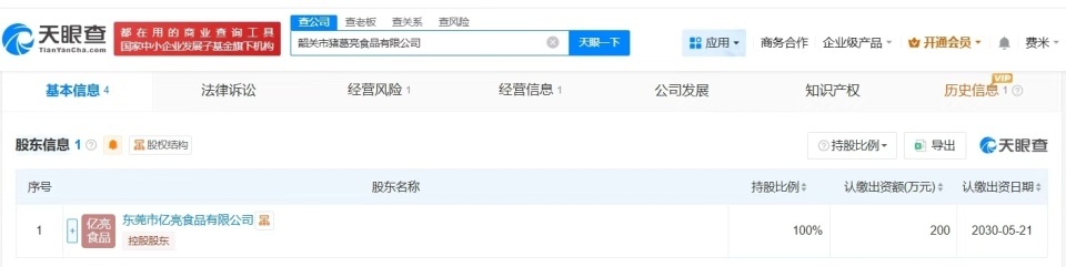 韶关周瑜名下猪葛亮食品公司注销