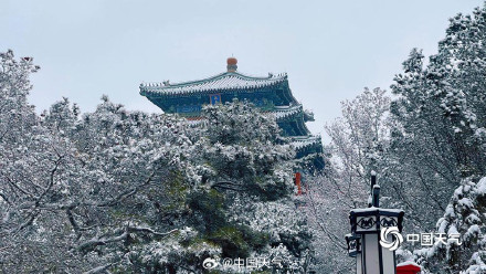 银装素裹在故宫具象化了