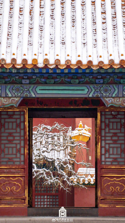 中式美学！故宫遇上春雪的氛围感