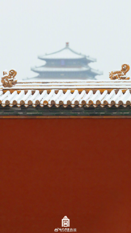 中式美学！故宫遇上春雪的氛围感