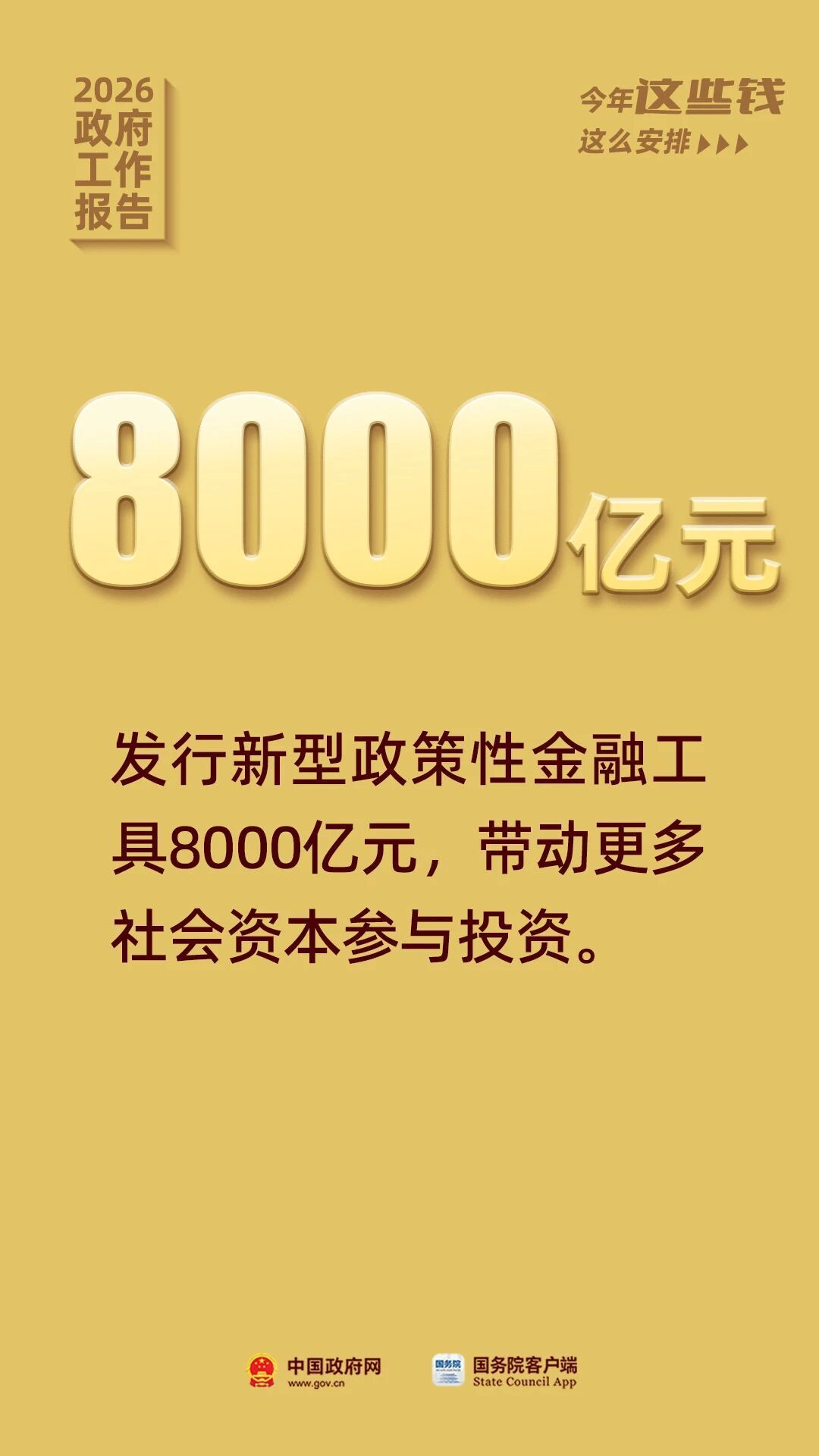 政府工作报告提到的这些资金 关系你我生活