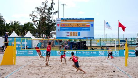 三亚亚沙会沙滩排球测试赛开赛
