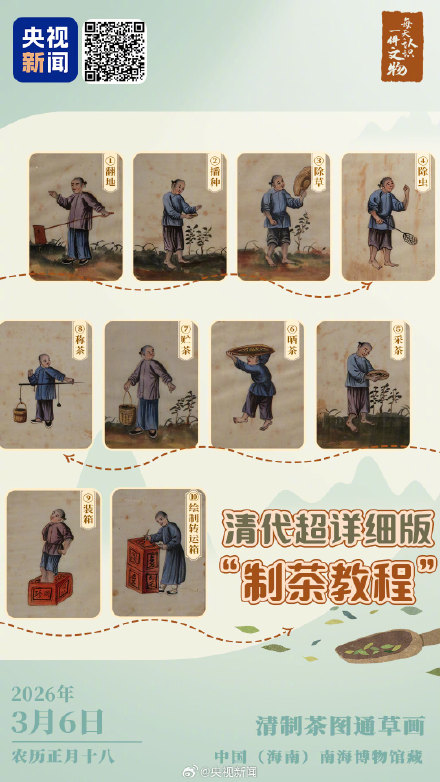 古人把制茶教程画成连环画