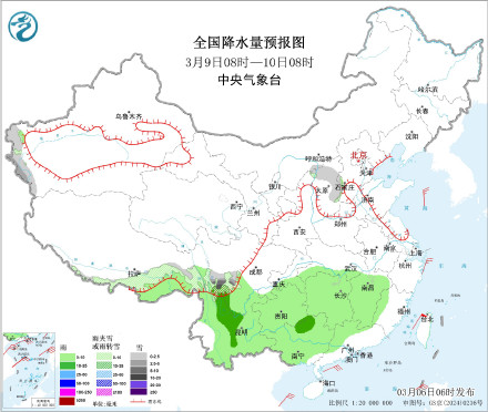 未来10天降雨区主要集中在西南地区