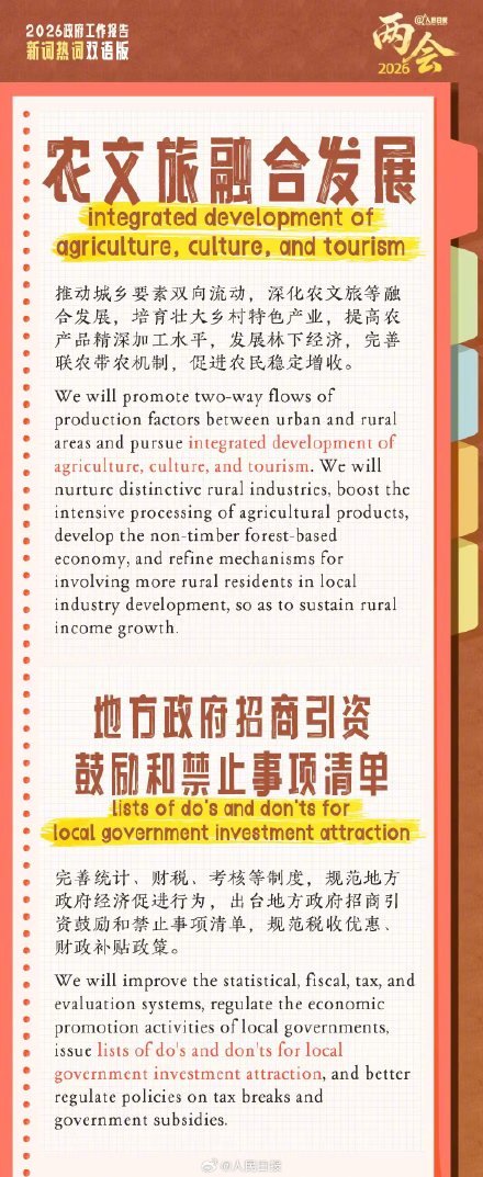 实用收藏！两会新词热词双语学习卡