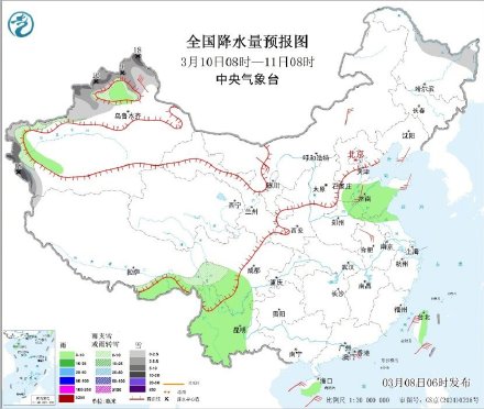 今明两天南方部分地区阴雨连绵