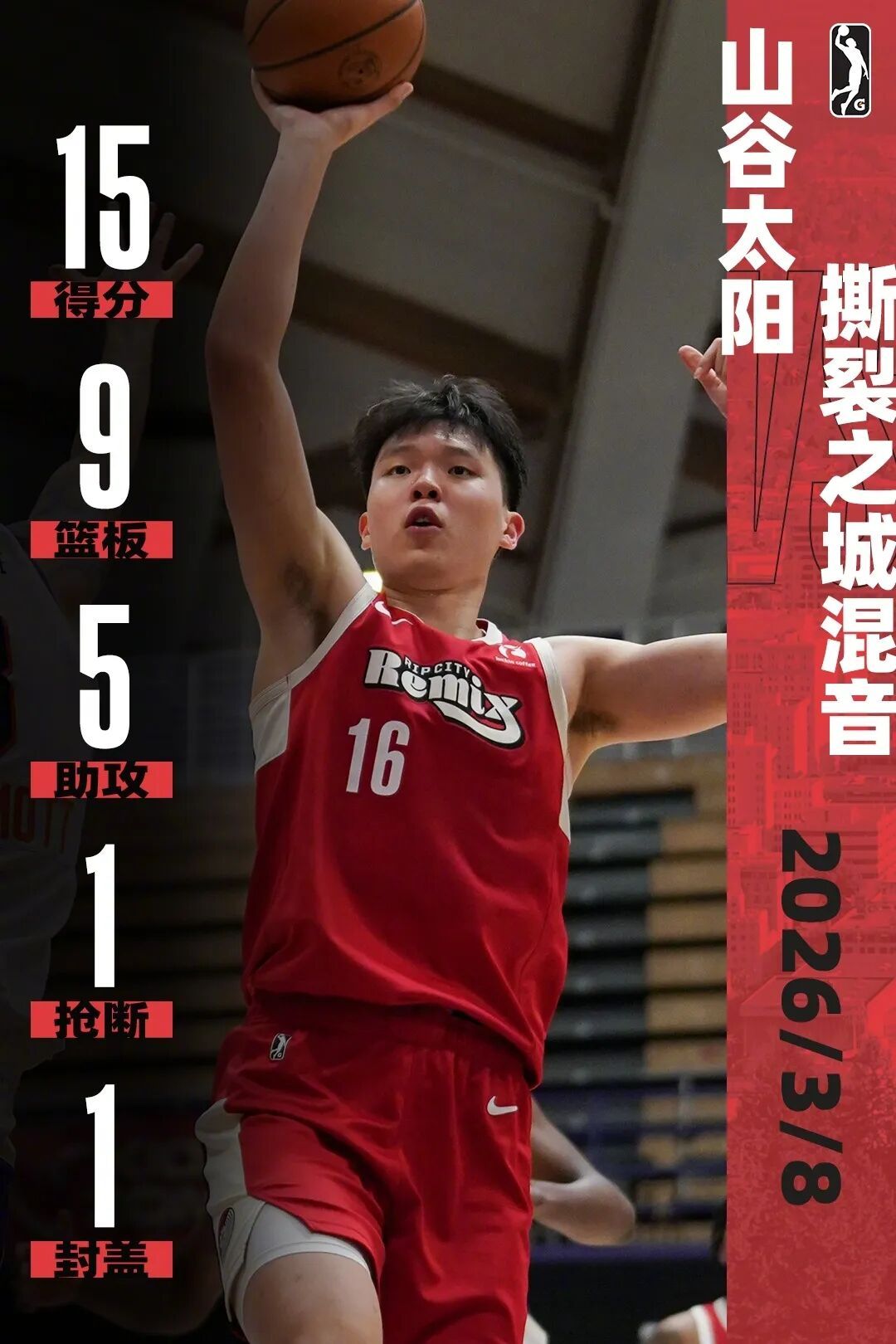 一分险胜 杨瀚森填满数据栏！