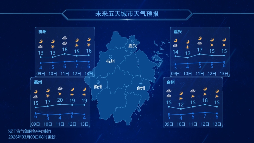 最低0℃!明天抵达浙江 最低0℃!明天抵达浙江