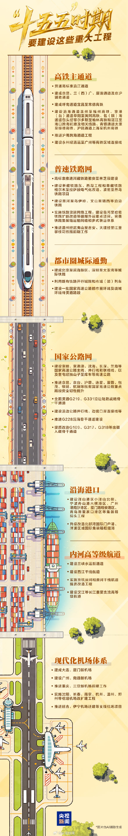 转存！未来5年中国要建设的重大工程