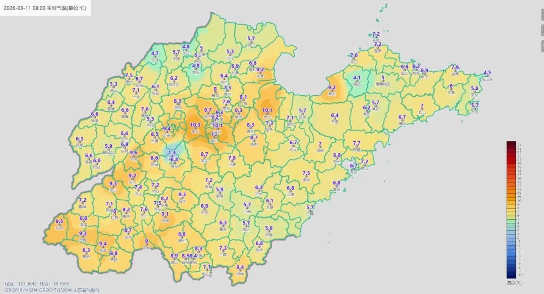山东未来三天最高气温将升至17℃,13日夜间迎来降水降温 山东未来三天最高气温将升至17℃,13日夜间迎来降水降温