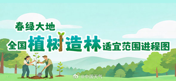 春绿大地!全国植树适宜范围进程图出炉 春绿大地!全国植树适宜范围进程图出炉
