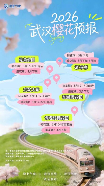 2026武汉樱花花期预报