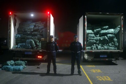 广西北海海警联合公安凌晨破获1起走私冻品案，缴获约17吨涉案冻品