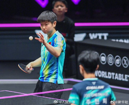 孙颖莎3比0战胜对手晋级