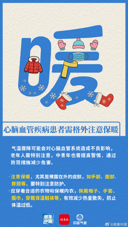 厚衣服先别急着收!较强冷空气来袭,心脑血管疾病患者更需注意 厚衣服先别急着收!较强冷空气来袭,心脑血管疾病患者更需注意