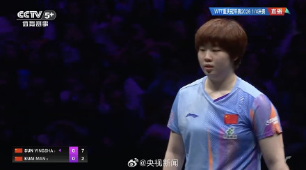 蒯曼WTT重庆4强 加油！