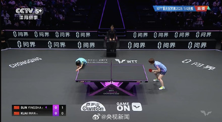 蒯曼WTT重庆4强 加油！