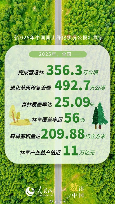数说2025国土绿化新答卷 数说2025国土绿化新答卷