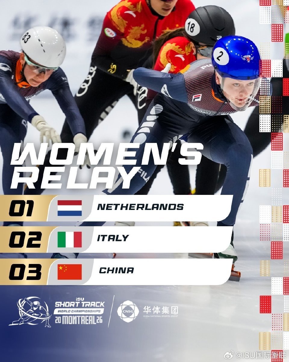 短道速滑世锦赛 中国女队接力摘铜 短道速滑世锦赛 中国女队接力摘铜