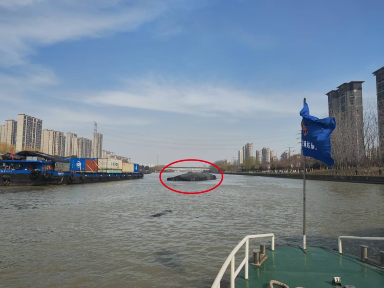 京杭运河淮安段一货船沉没,官方回复来了 京杭运河淮安段一货船沉没,官方回复来了