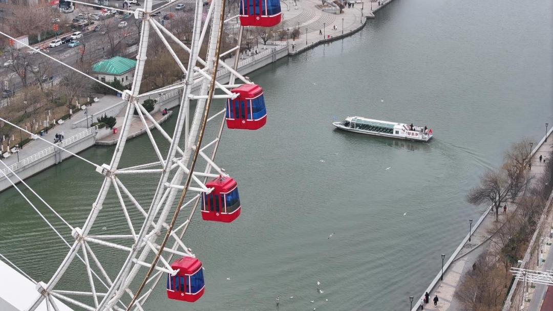 泛舟海河 满城春色